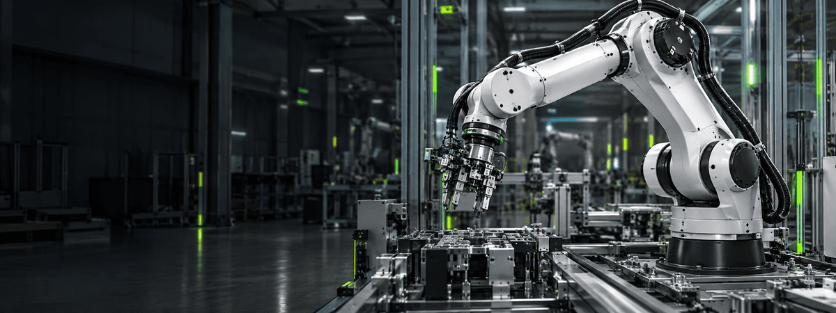 Industrial automation concept with a robotic assembly cell